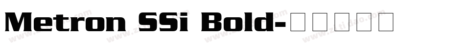 Metron SSi Bold字体转换